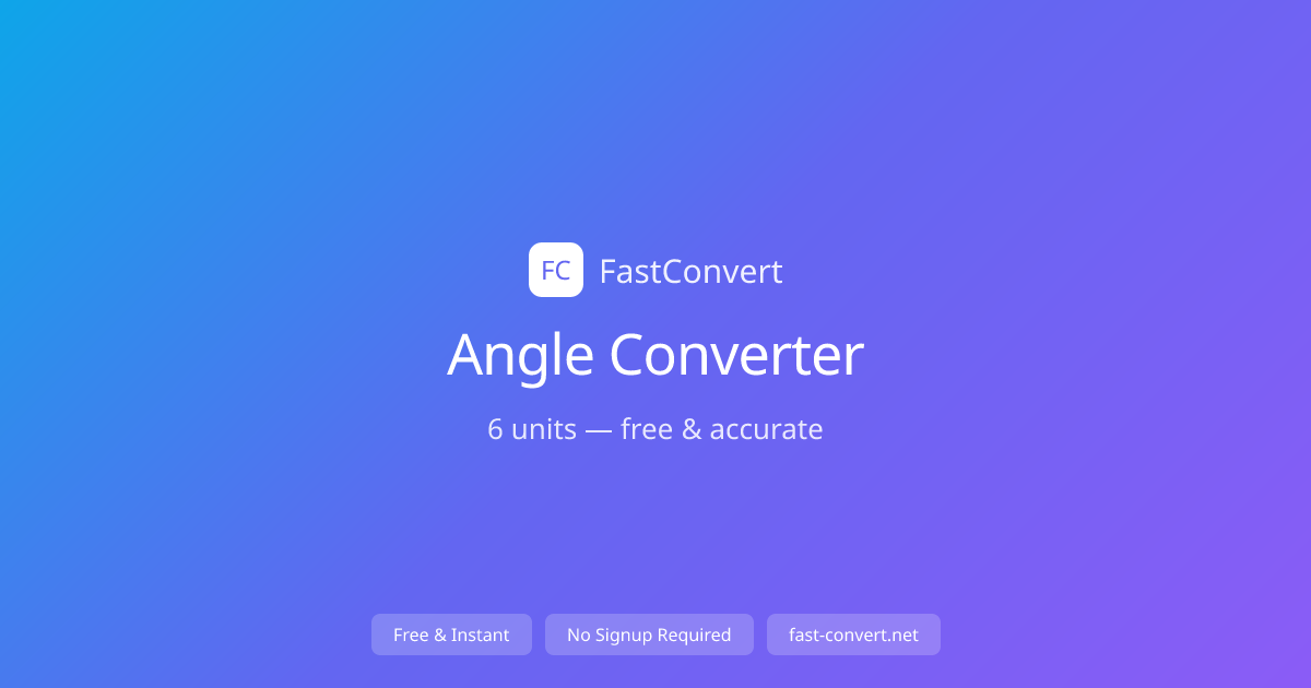 Angle Converter – Convert Degree, Radian, Gradian, Arcminute & More ...
